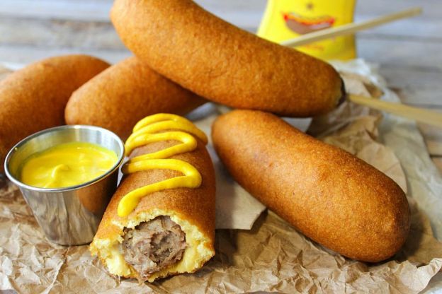 Beer Batter Bratwurst on a Stick