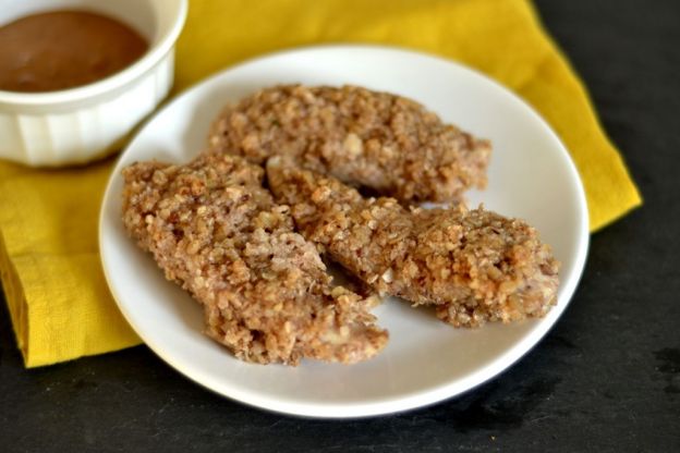 Coconut and pecan crusted chicken tenders