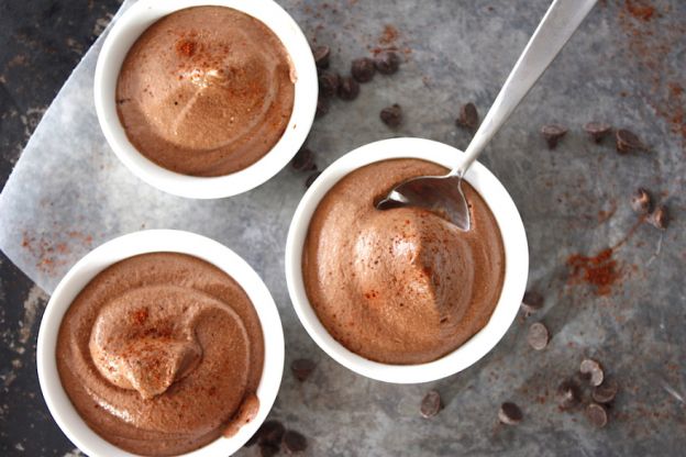 Chili cardamom chocolate mousse