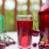 Homemade sour cherry liqueur