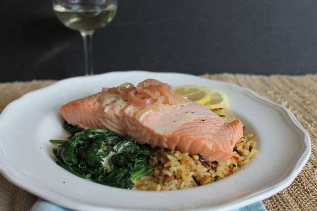 Prosecco Poached Salmon