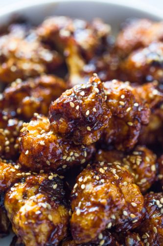 Crispy Sesame Cauliflower Bites