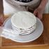 Place in the freezer for 30 minutes, then remove the outer circle mold and the rhodoid