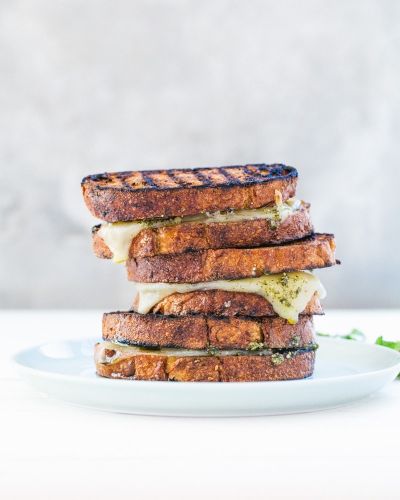 Mint Pesto grilled cheese On The Grill