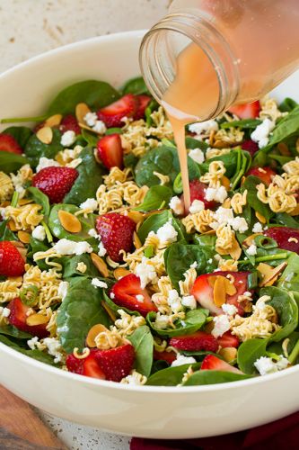 Strawberry Crunch Spinach Salad