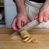 Slice the crispy spring rolls