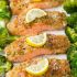 One Sheet Pan Parmesan Crusted Salmon with Roasted Broccoli