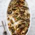 ROASTED artichokes with chorizo dressing