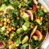 Rainbow Kale Salad with Carrot Ginger Dressing