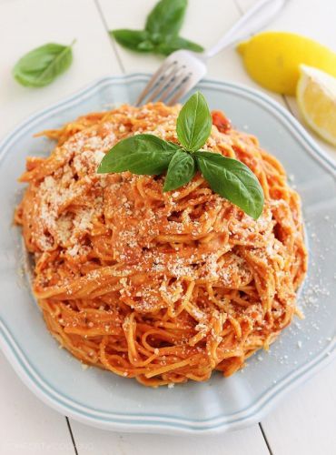 Creamy Tomato Angel Hair Pasta