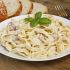 Pasta carbonara with diced Prosciutto