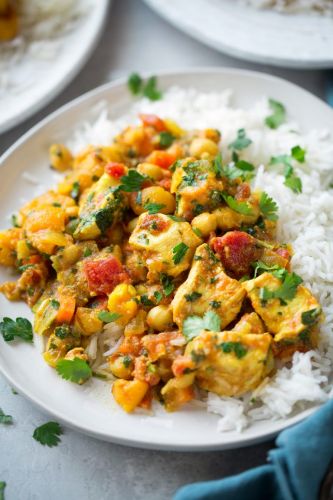 Slow Cooker Chicken and Chickpea Tagine