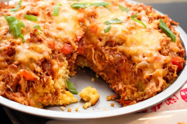 BBQ Chicken Cornbread Pie