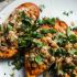 Tahini Stuffed Sweet Potatoes