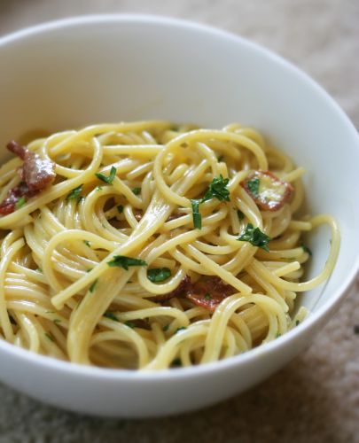 Spaghetti Carbonara for One