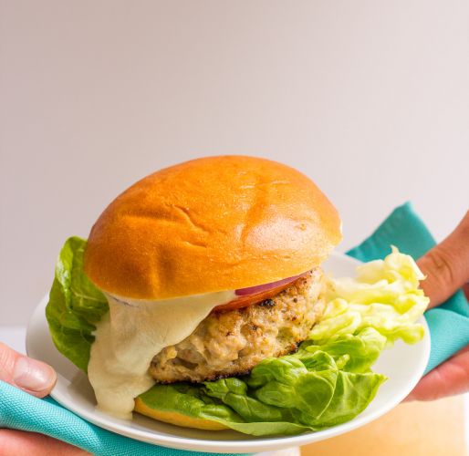 Cheddar chicken burgers