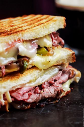 Loaded Grilled Roast Beef Sandwiches