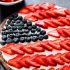 Red White And Blue Brownie Pizza
