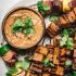 Grilled Tofu and Vegetable Kebabs with Peanut Sauce