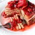 Strawberry cheesecake pancakes