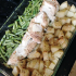Italian chicken, green beans, and potatoes