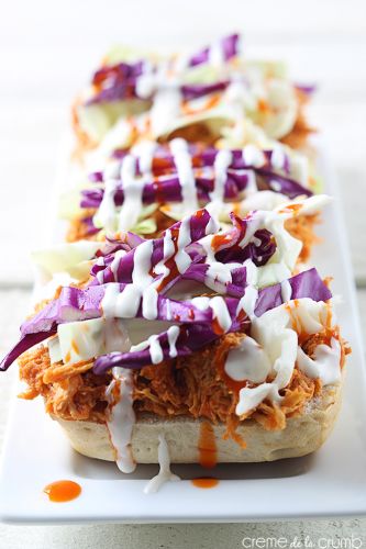 Buffalo chicken sliders