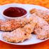 BAKED PANKO-CRUSTED CHICKEN TENDERS WITH HONEY-BBQ DIPPING SAUCE