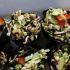 sushi with sprouts and tahini miso ginger sauce