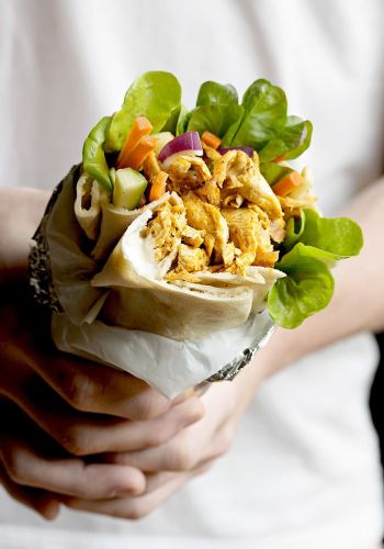 Rotisserie Chicken Shawarma Pita Wrap