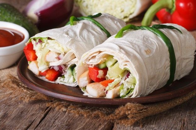 Chicken and veggie wrap