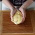 Start mixing with a spoon, then knead by hand just enough to form a ball