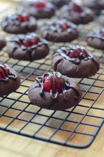 Chocolate covered cherry cookies