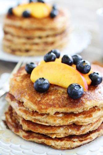 Cinnamon oatmeal pancakes
