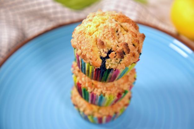 Buttermilk Blueberry Corn Muffins