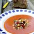 Roasted Tomato Soup with Corn Salsa