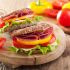 Salami and bell pepper sandwich