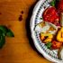 Grilled Peach, Tomato, and Fresh Mozzarella Salad