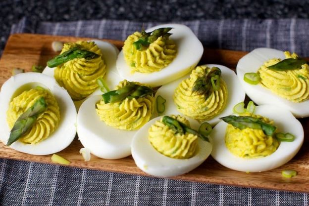 Asparagus-Stuffed Eggs