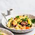 Peach Tomato and Corn Arugula Pasta Salad