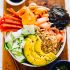 Vegan Sushi Rice Bowl with Sesame Soy Dressing