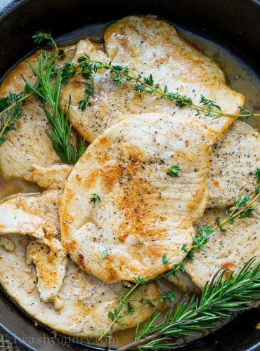 Rosemary and thyme turkey breast cutlets