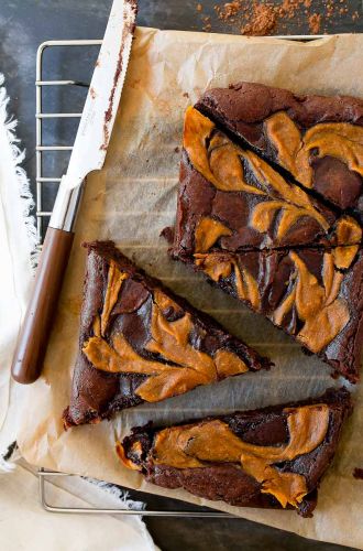 Pumpkin swirl brownies