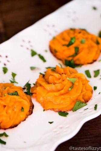 Twice baked sweet potato puffs