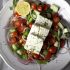 greek salad with lemon and oregano