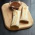 Chicken, bean, and cheese burritos