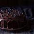 Decadent blueberry chocolate cake