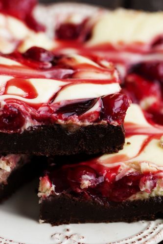 Cherry cheesecake brownies