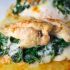 Baked spinach Provolone chicken breasts