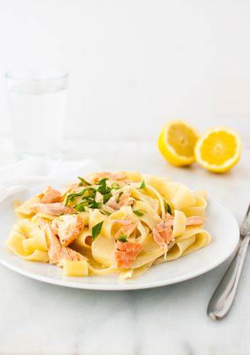 Lemon Pasta with Salmon