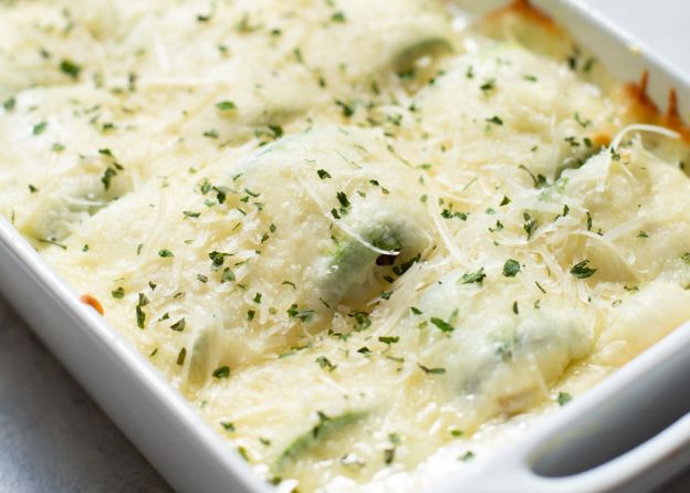 Zucchini Chicken Alfredo Roll Ups